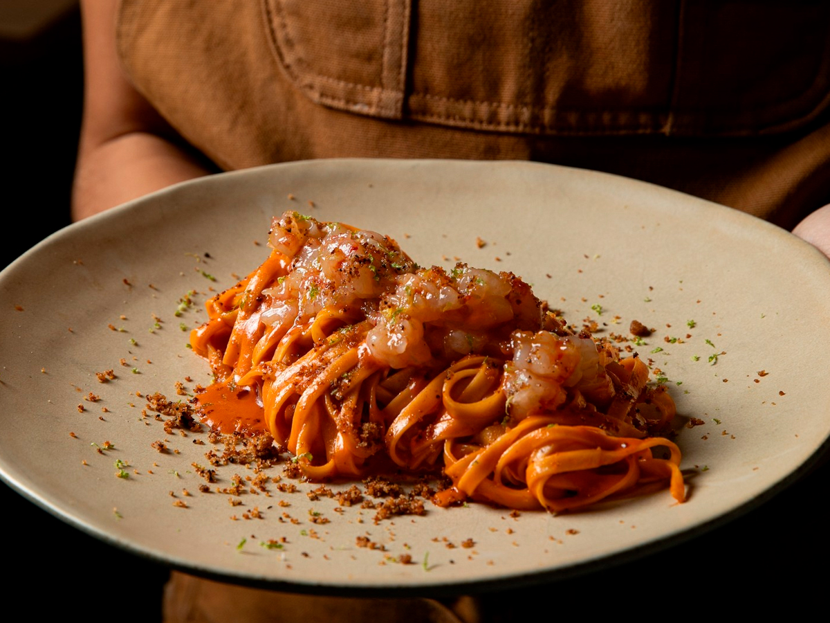 Plato de pasta de Manifiesto13, uno de los restaurantes italianos nuevos y recomendados de Madrid