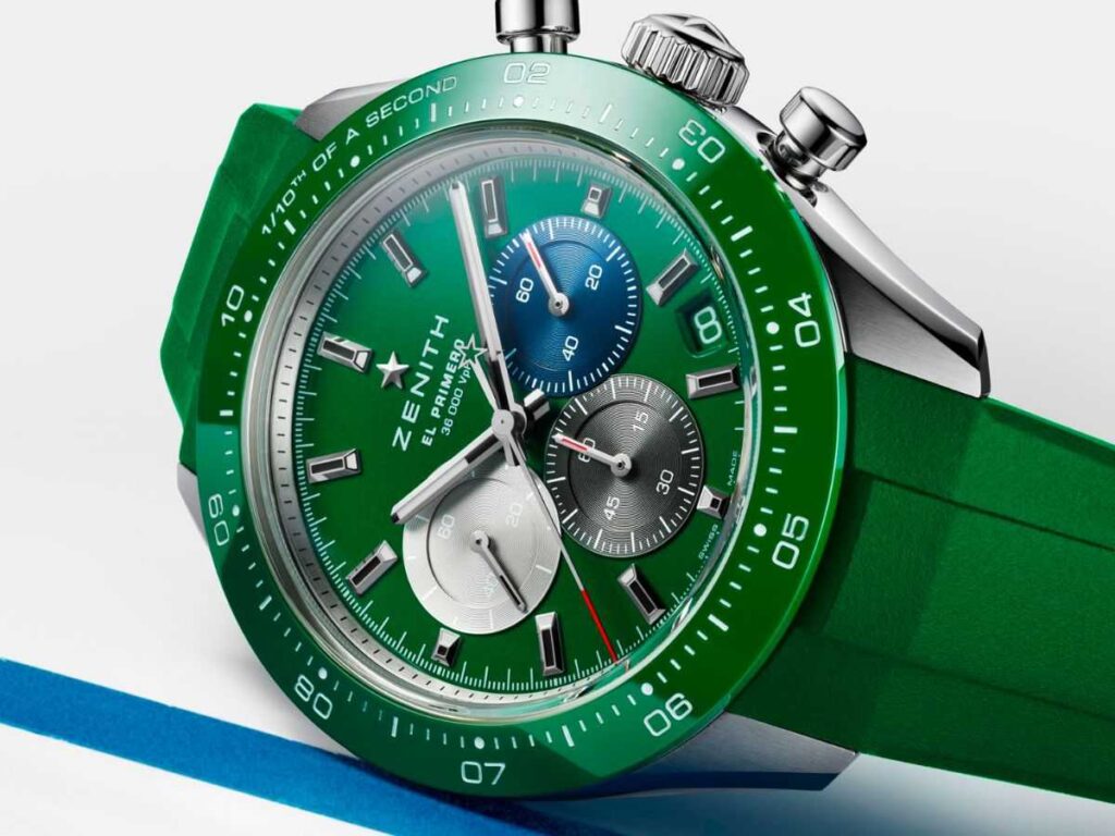 como-combinar-relojes-con-ropa-hombre-Zenith-Chronomaster-Sport-Green