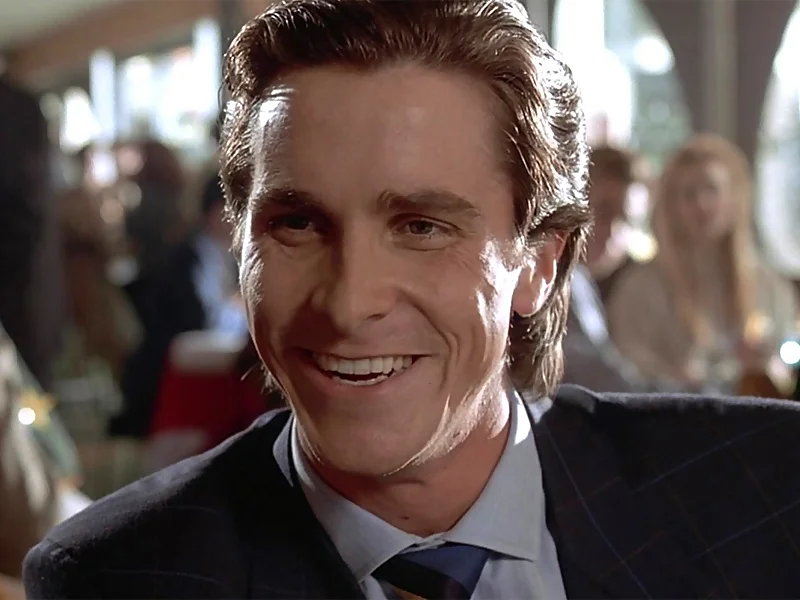 Escena de la película American Psycho con Christian Bale