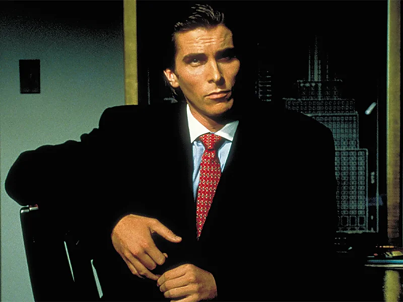 Christian Bale haciendo de Patrick Bateman en los años 2000