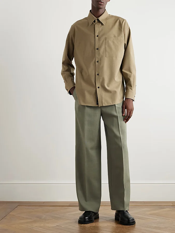 Pantalones de pinzas anchos de Jil Sander 