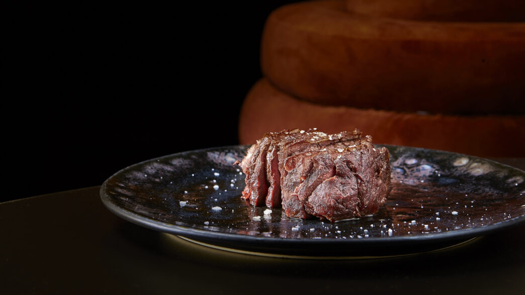 Corte de carne del restaurante Leña de Madrid