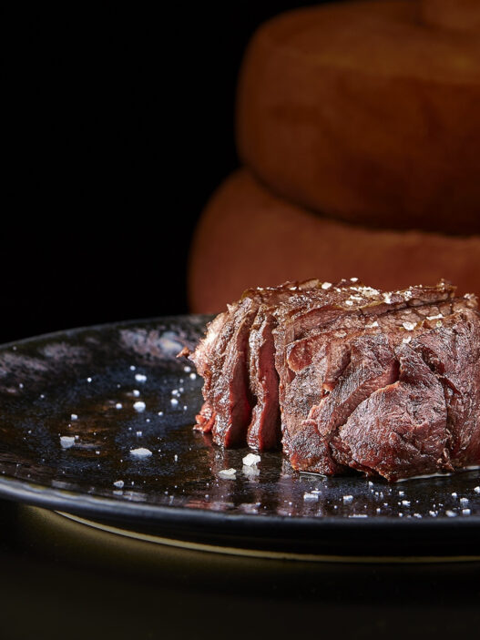 Corte de carne del restaurante Leña de Madrid