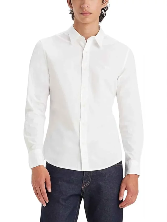 Camisa blanca de corte fit