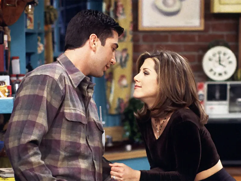 Escena de Friends con Ross y Rachel