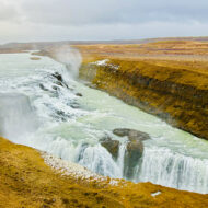 Catarata de Gullfoss en Islandia