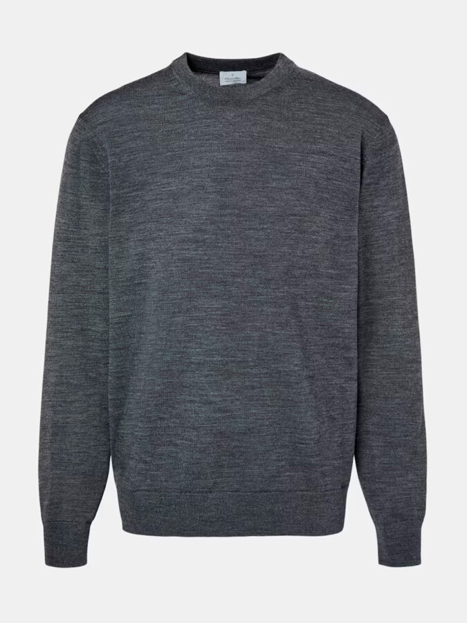 Jersey Gris básico de hombre con cuello redondo de Emidio Tucci
