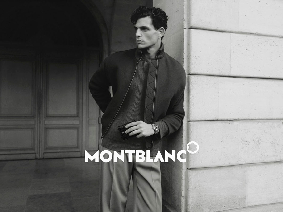 El modelo Pau Ramis posando en la campaña de Montblanc