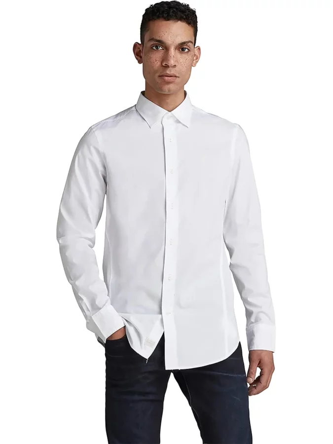 Camisa blanca básica de hombre