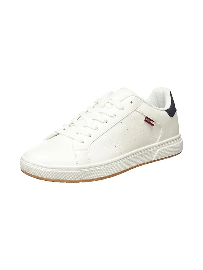 zapatillas blancas básicas de levis hombre