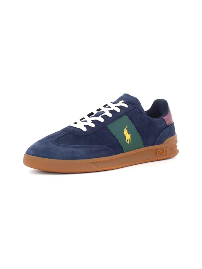 Zapatillas de ante azules con suela plana de Polo Ralph Lauren