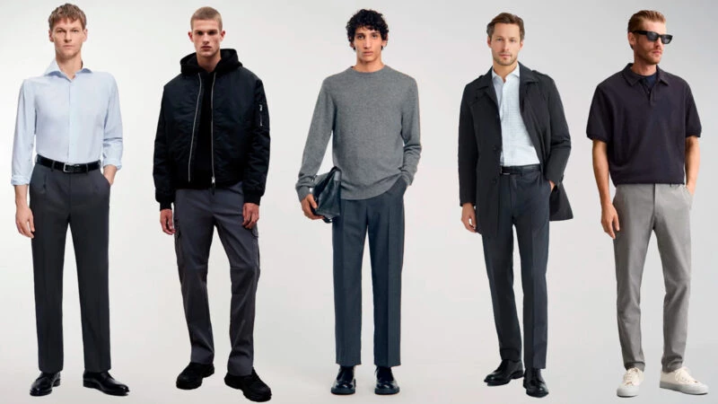 Ideas para combinar el pantalón gris de hombre