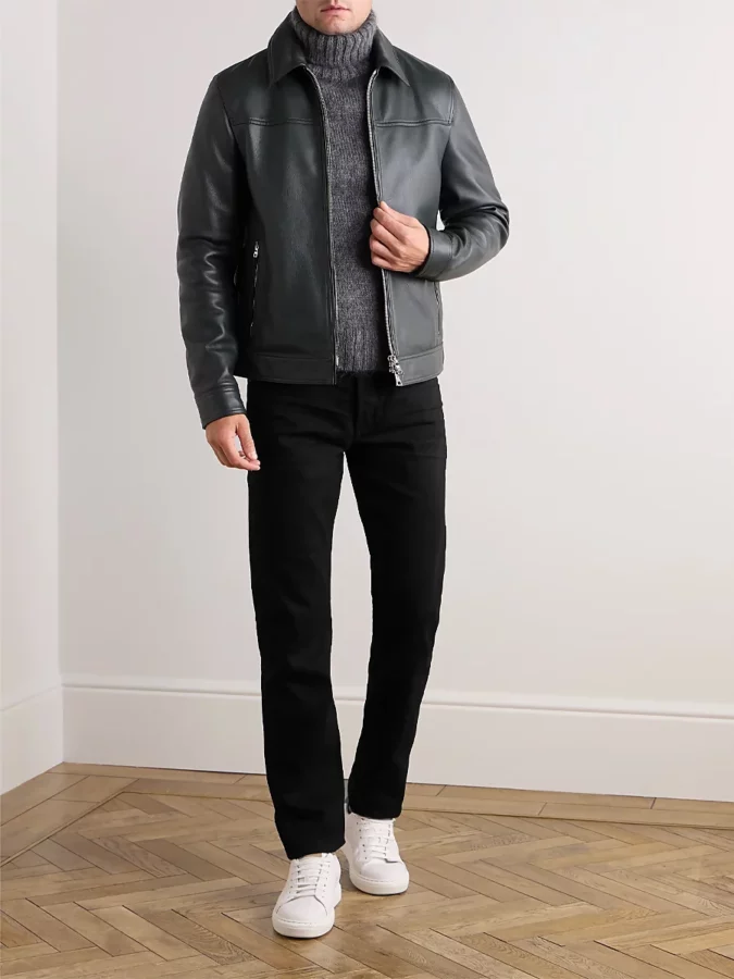 look con chaqueta de cuero de tom ford hombre