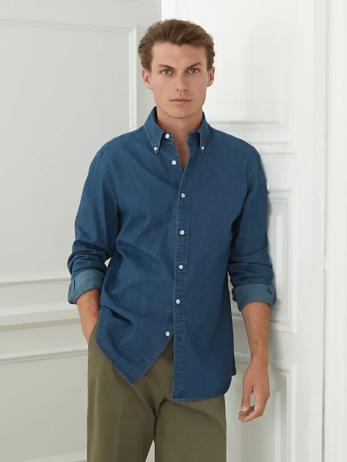 camisa emidio tucci denim