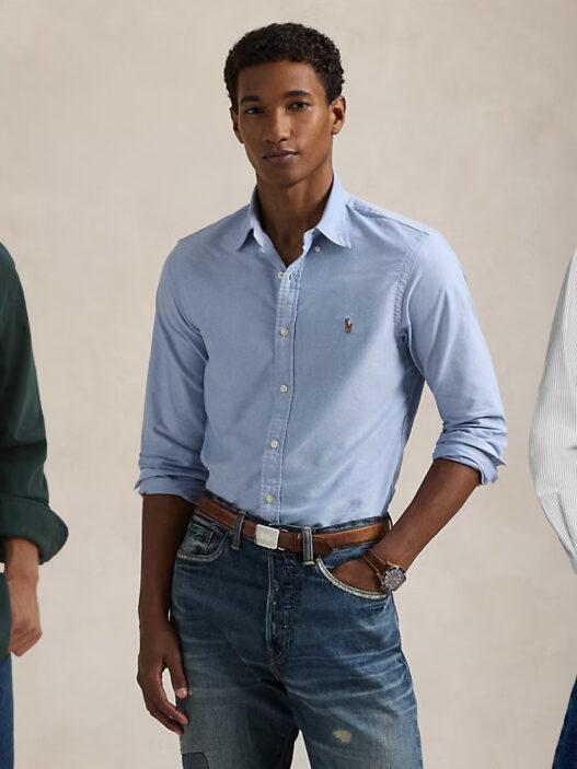 tres outfits de jeans con camisa para hombres