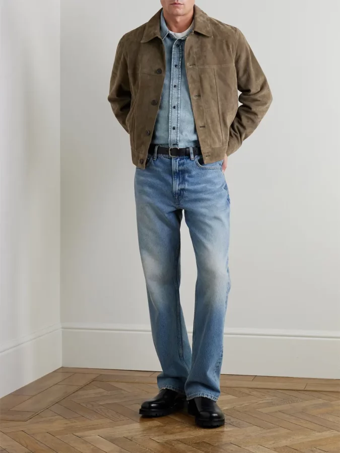 camisa denim con pantalón vaquero