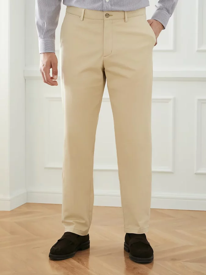 pantalones chinos beige de hombre