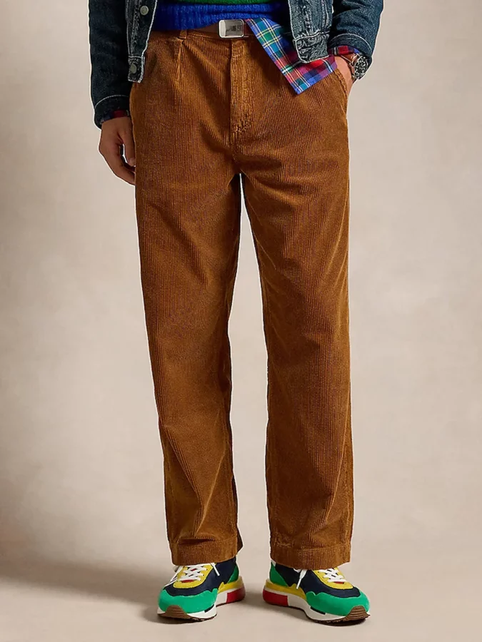 Pantalones de pana marrones de Polo para hombre