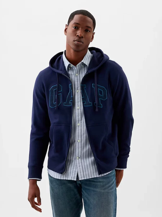 sudadera azul con cremallera de GAP hombre para invierno