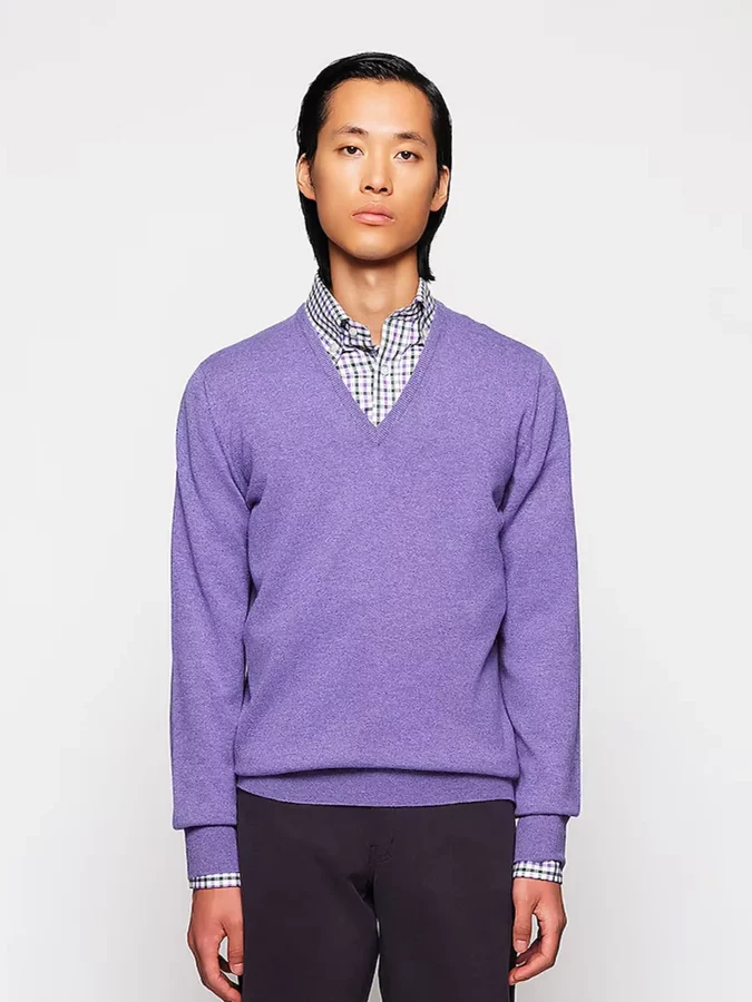 jersey de color morado para hombre 