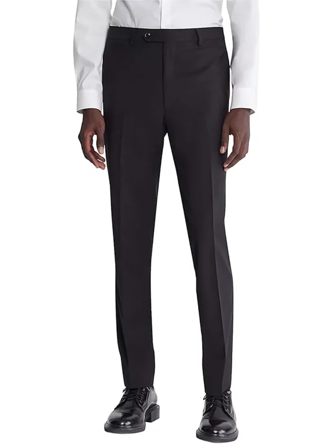 pantalones de vestir negros de calvin klein hombre