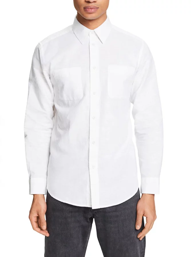 camisa blanca básica regular fit