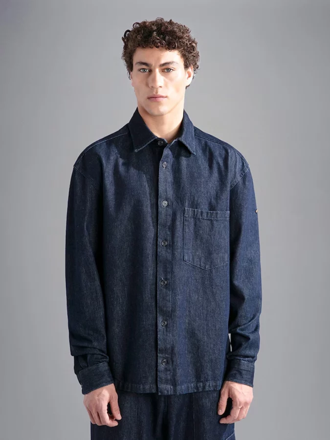 sobrecamisa denim de paul and shark hombre