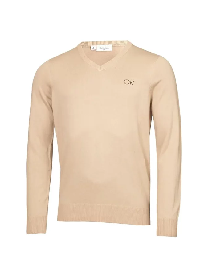 suéter beige de calvin klein hombre 