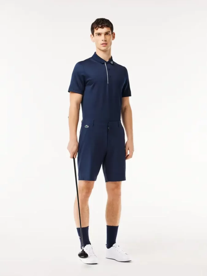 pantalones cortos técnicos en azul marino de lacoste para hombre