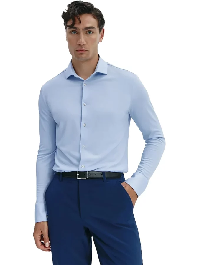 Camisa wrinkle-free azul celeste 