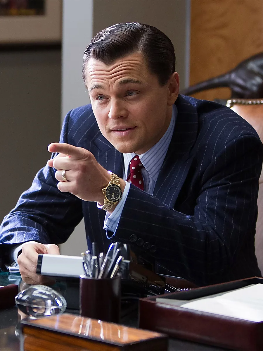 Leonardo DiCaprio en El lobo de wall street con reloj de TAG Heuer