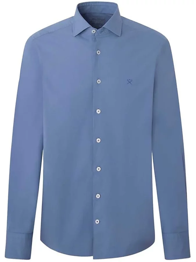 camisa azul de hackett london para hombre