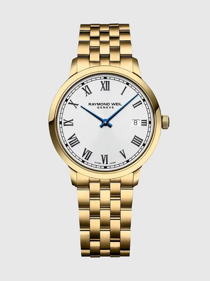 reloj dorado de Raymond Weil