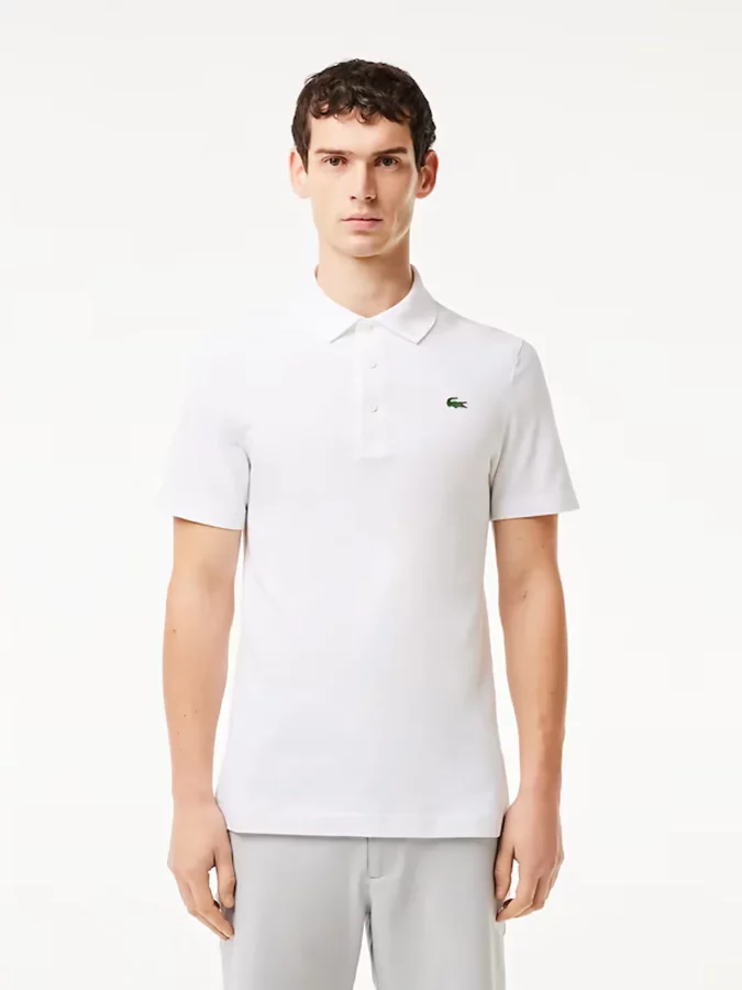 Polo blanco básico de Lacoste para hombre