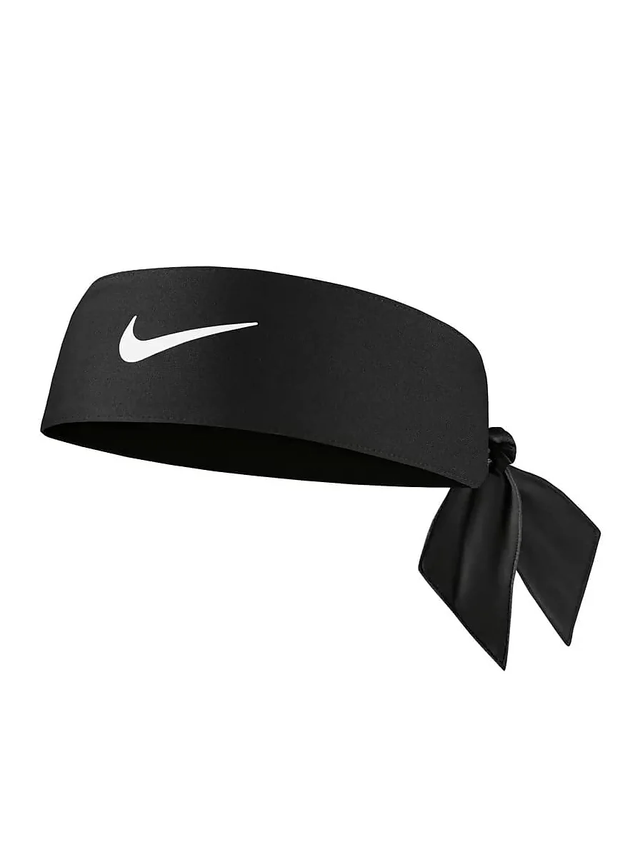 diadema negra con swoosh blanco