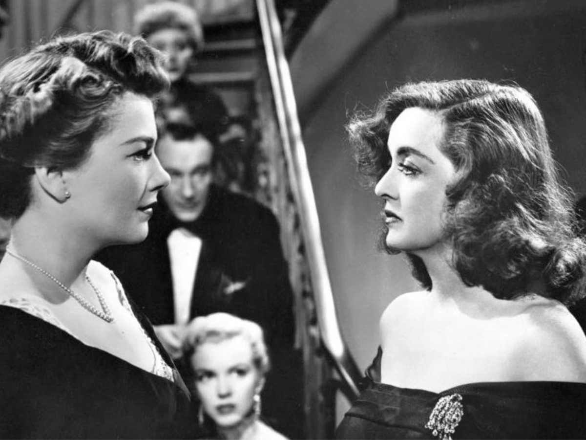 Bette Davis y Anne Baxter en Eva al desnudo, clásico sobre manipulación en el cine.