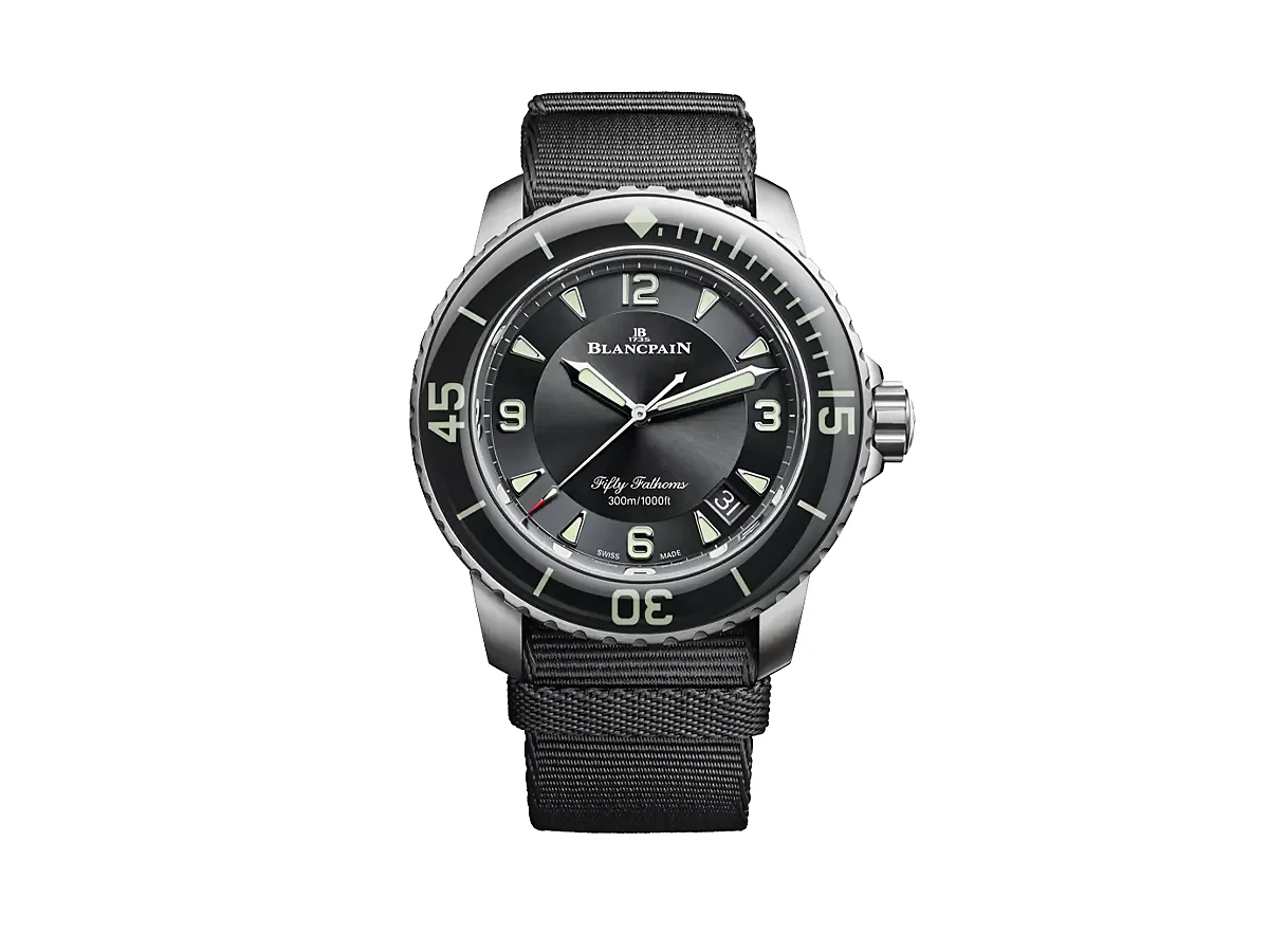 Blancpain Fifty Fathoms con correa negra de tela