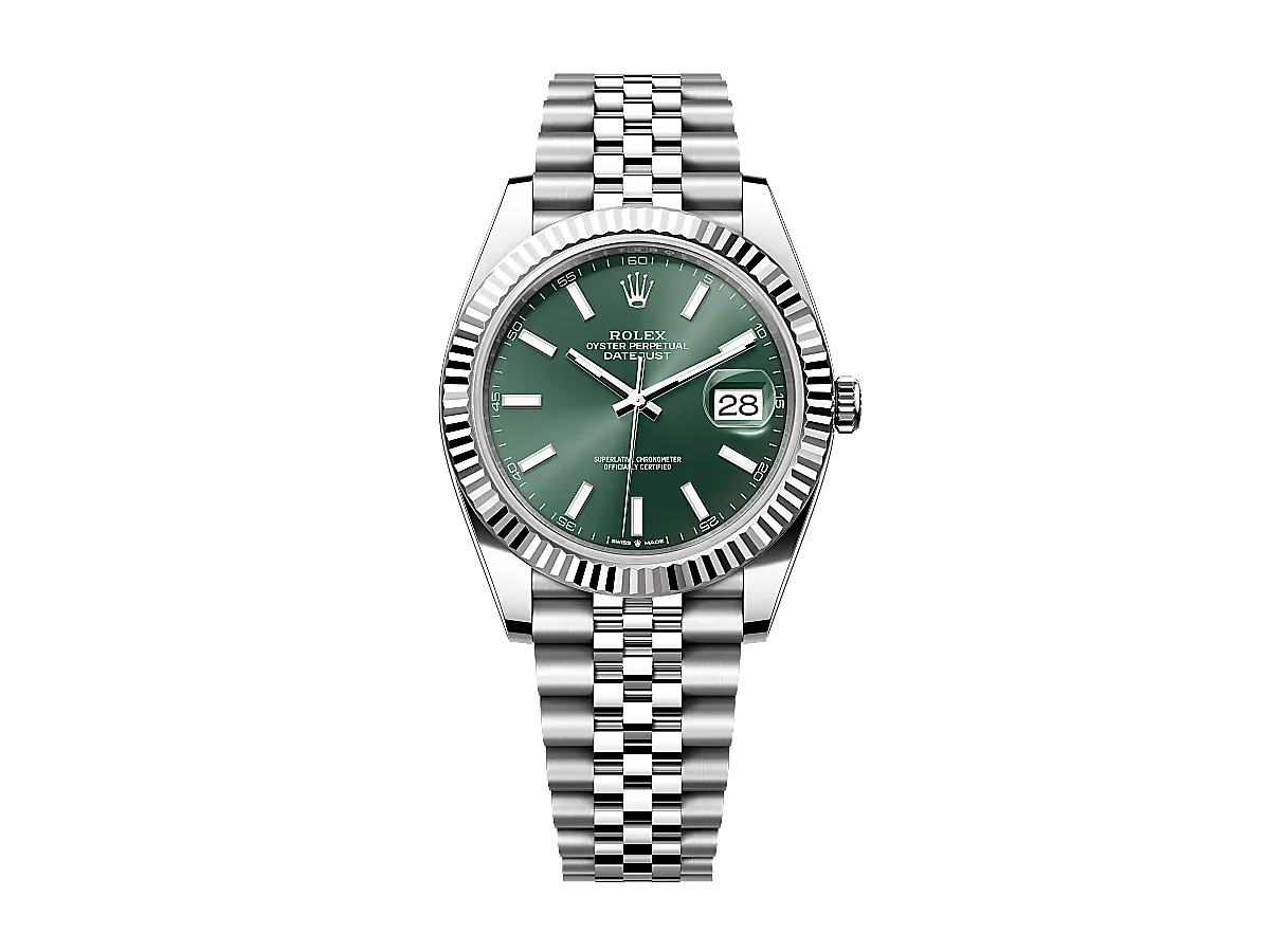 Reloj Rolex en el modelo Dayjust con esfera verde