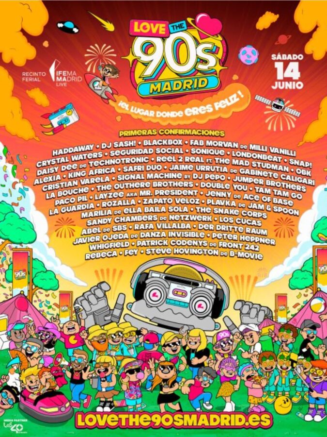 Cartel festival de música Love the 90s Madrid 2025