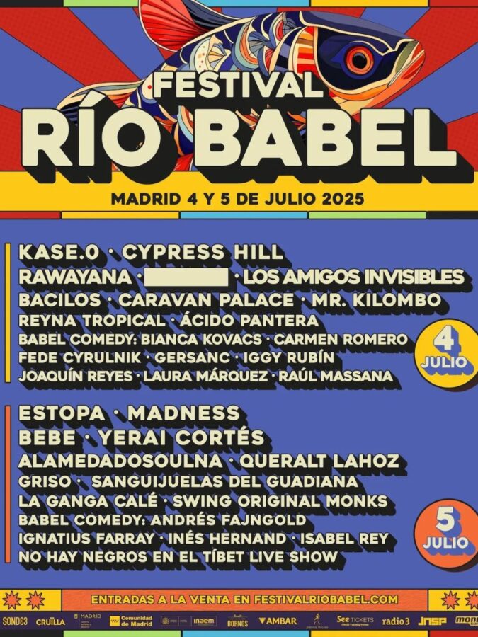 Cartel festival de música Río Babel 2025 Madrid