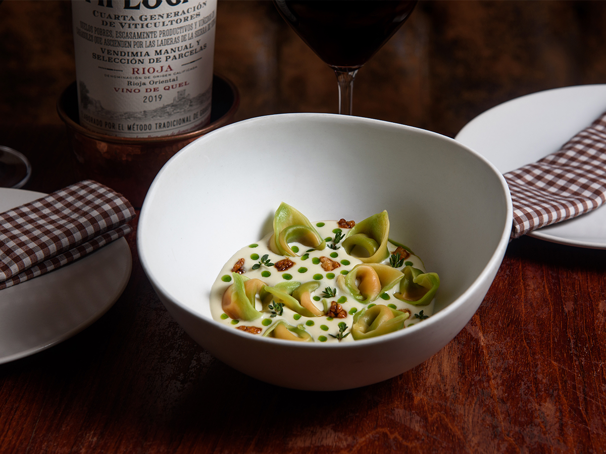 Plato de pasta del restaurante Le Bistroman Atelier de Madrid