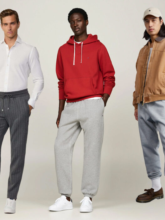 Outfits para hombre con pantalón de chándal gris