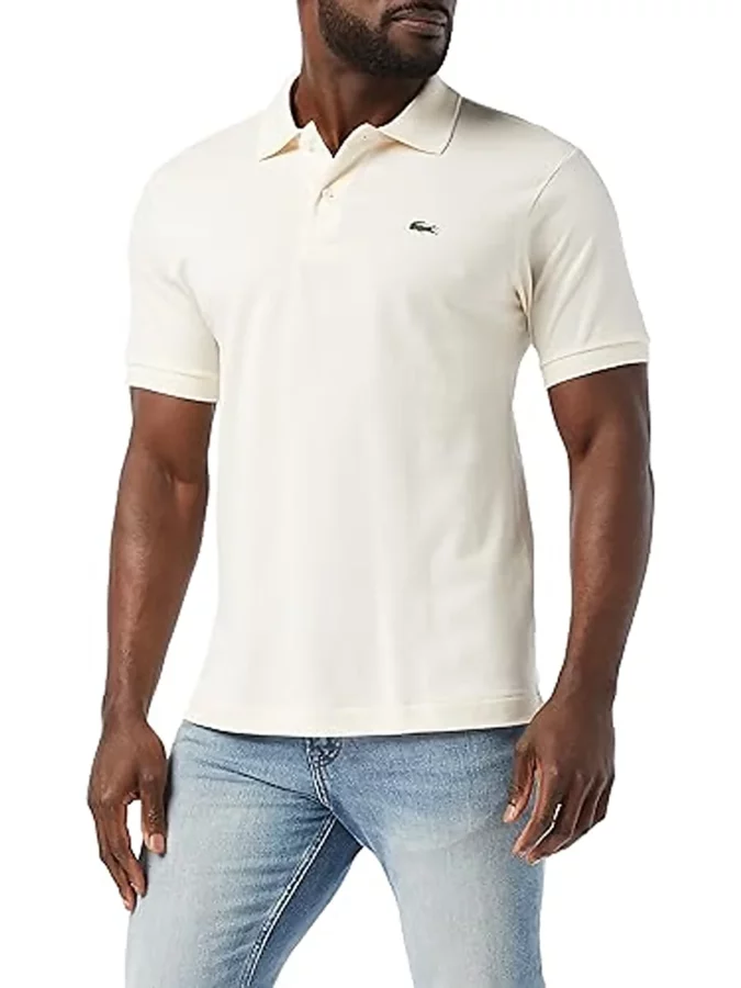 polo beige-amarillo de lacoste hombre