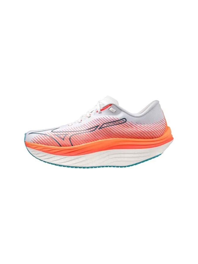 Mizuno Wave Rebellion Pro en color naranja y coral