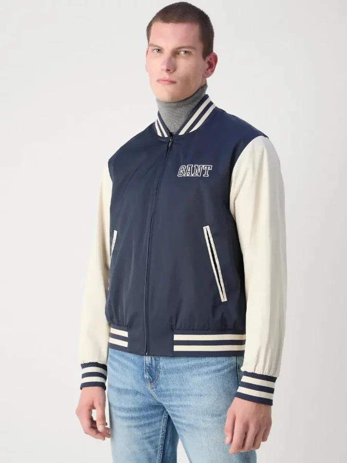 chaqueta bomber azul marino