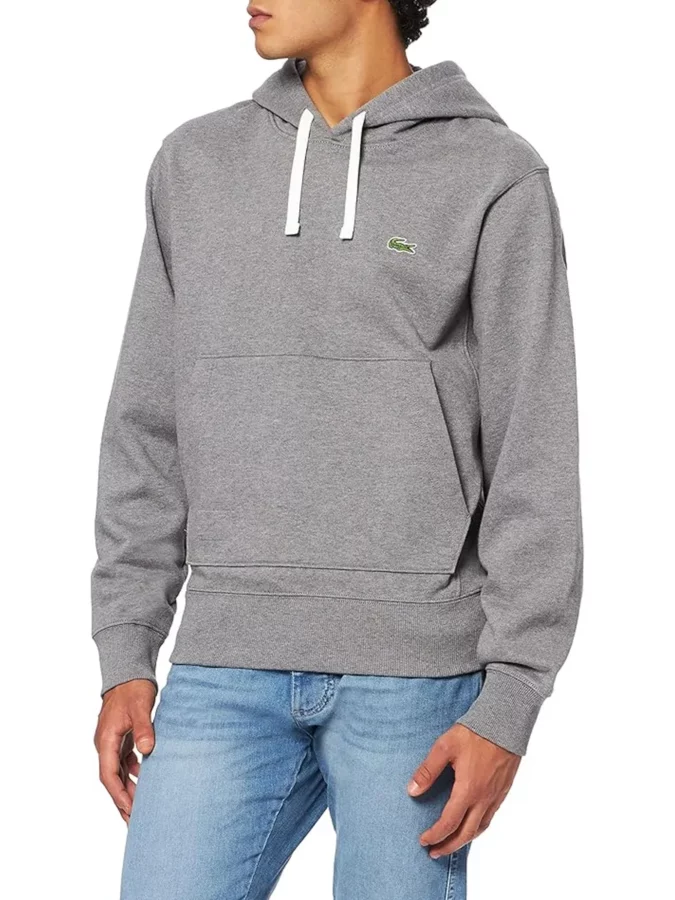 Sudadera gris de Lacoste con capucha