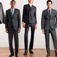 ideas para combinar el traje gris marengo de hombre