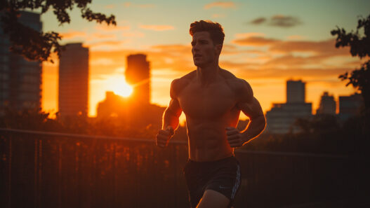 hombre corriendo por la mañana