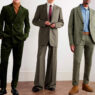 outfit traje verde hombre