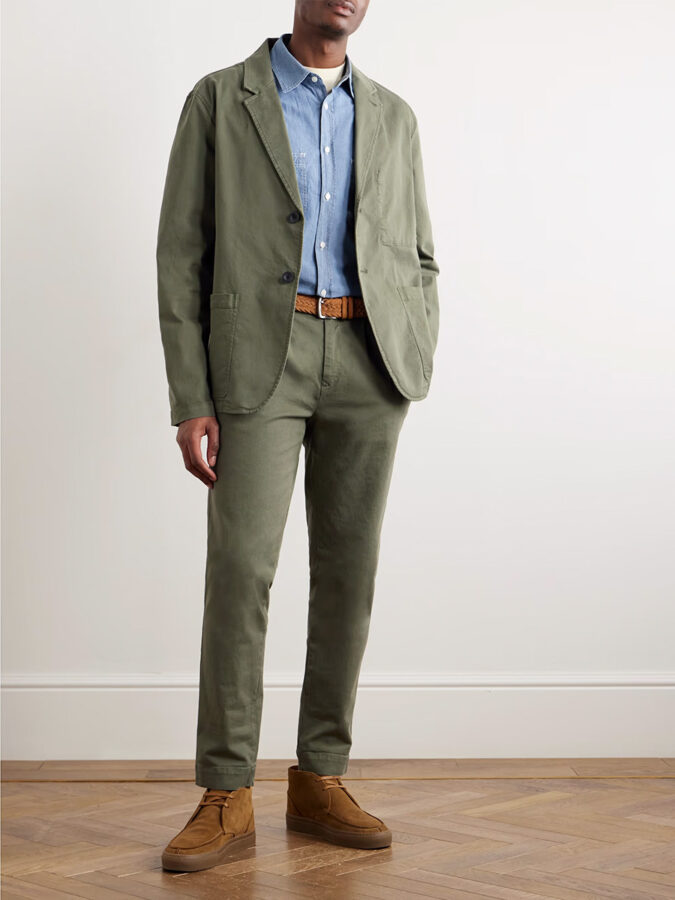 traje verde de hombre de Mr. P